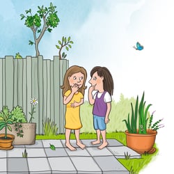 Lesebuch Illustration Freundinnen