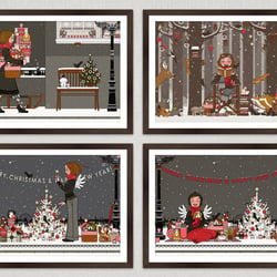 Lily Lux Weihnachtskarte Picknick im Wald