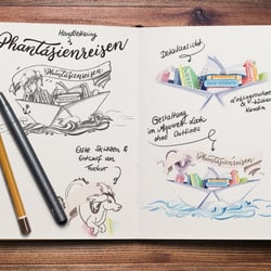 Illustriertes Logodesign „Phantásienreisen“