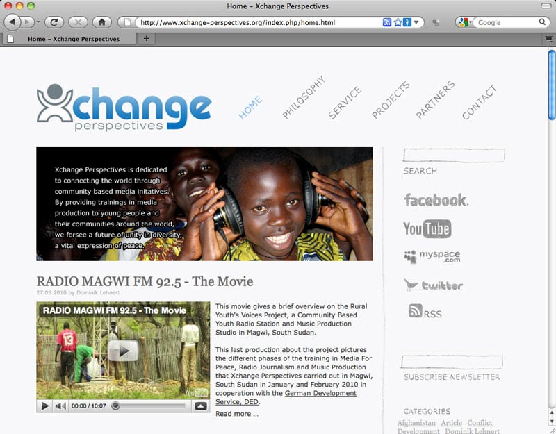 Xchange Perspectives – Webseite