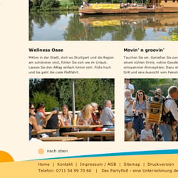 Gestaltung www.partyfloss.com – eine Unternehmung des Neckar-Käptn