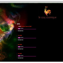 DJ – Logogestaltung, Plakate, CD-Cover, Screendesign, techn. Umsetzung (XHTML, CSS, Flash)