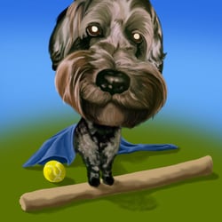 Karikatur Hund