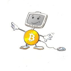 Bitcoin-Werbefigur
