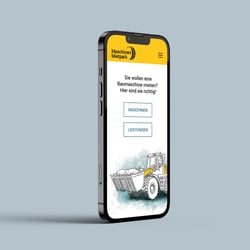 Webseitendesign auf iphone in Kombination mit meiner Illustration