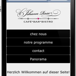 Cafe Johann Rose – Webentwicklung – Programmierung Weiche Monitor <> iPhone