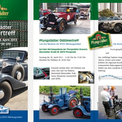 Einladung/Faltblatt für ein Oldtimertreffen