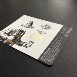 Sparkling Wine label with hot foil stamping