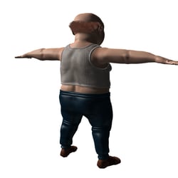 T-Pose Hauptfigur von hinten
