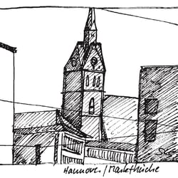 Hannover – Marktkirche / Filzstift