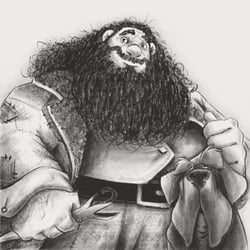 harry Potter Fanart- Hagrid und Fang