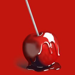 Kandierter Apfel – Digitale Food-Illustration
