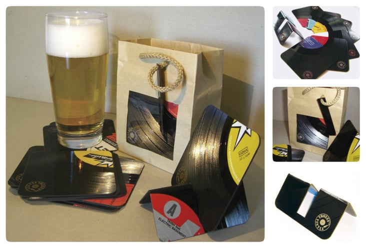 TROXXY Untersetzer aus Vinylschallplatten
