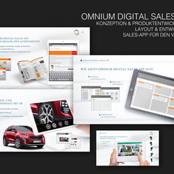 Omnium Digital Sales App – Konzeption / Produktentwicklung / Layout / Realisierung