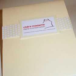 Aufklappbare Einladung für eine Kreativmesse