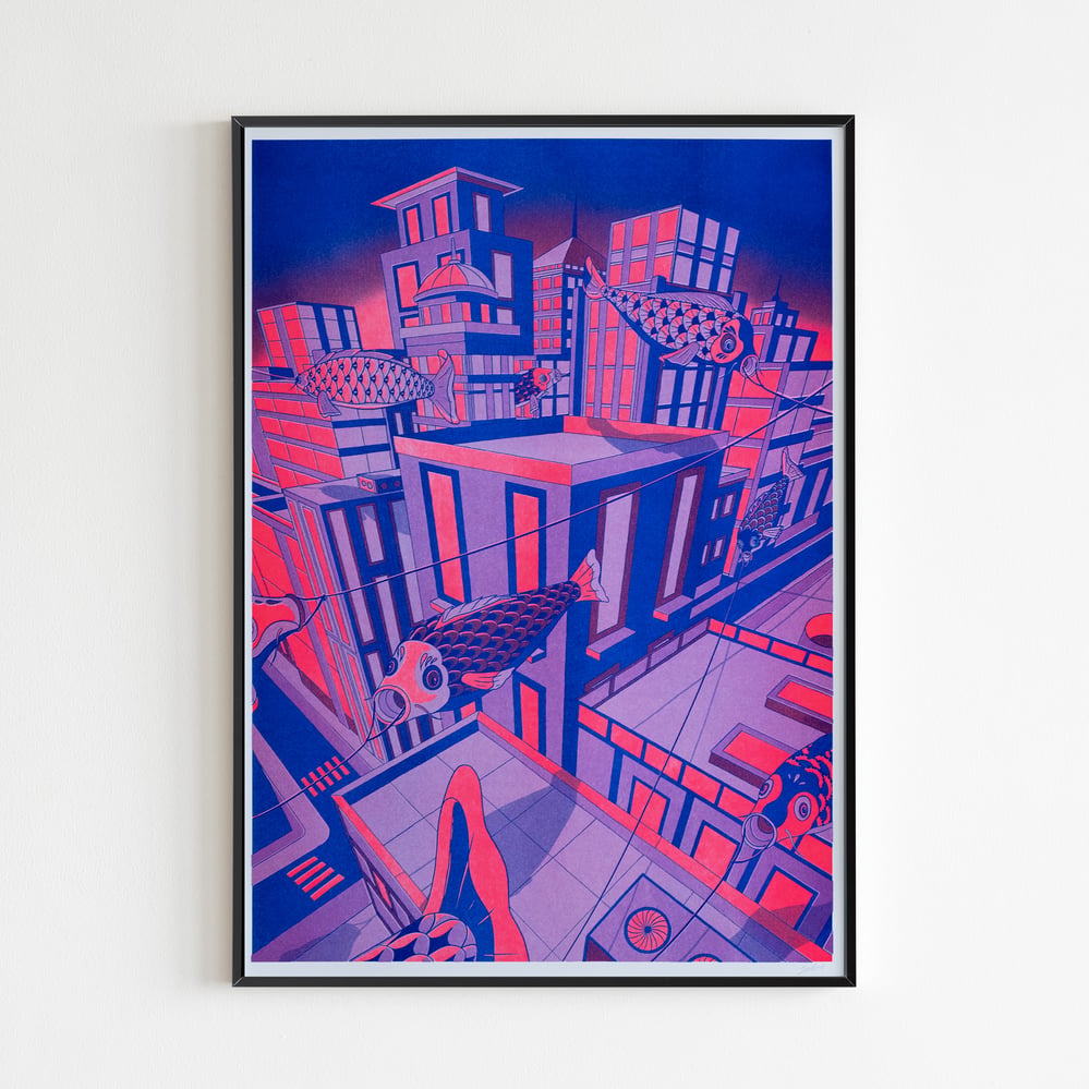 Nobori City, Risographie Druck