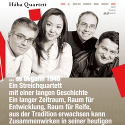 Hába Quartett / Webpräsenz des Hába-Quartetts