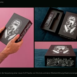 Verpackungsgestaltung / Illustration für neue Flasche von fritz kola