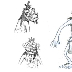 Skizzen in Richtung des dritten Characters