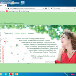 Screenshot vom Interim-Flash-Webauftritt einer Heilpraxis (abrufbar unter www.o2h.de, Rubrik Portfolio)
