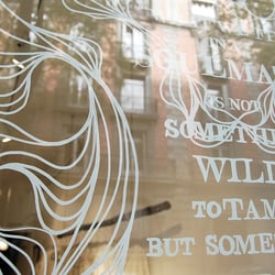 Illustrated shop window.