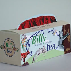 Mock-Up für Australische Bush-Tea Packung