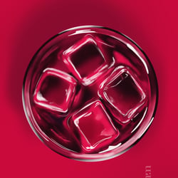 Top View – Digitale Getränkeillustration