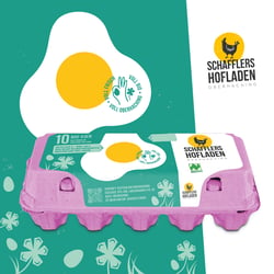 Packaging Designs für ein Produkt-Sortiment, Eierkarton-Etikett