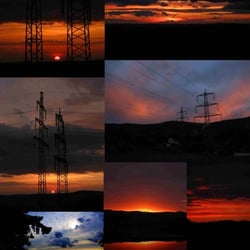 ABEND-IMPRESSIONEN – SONNENUNTERGANG – WOLKEN – HIMMEL – Collage