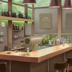 Hotelbar Illustration für die Werbeagentur Himmelblau AG