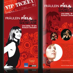 Fräulein Piela -- Gestaltung der VIP-Tickets für Medienevent