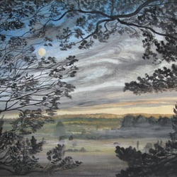 Novemberabend an der kleinen Steinheimer Heide