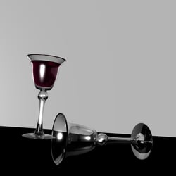 Gläser, designt in Cinema 4d