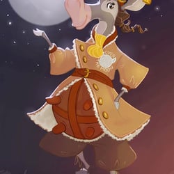 die Kuh, die über den Mond flog