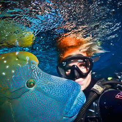 Underwater Wide Angle Portrait Photography