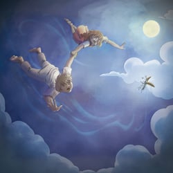 Coverillustration zu „Peterchens Mondfahrt“ Audiobook
