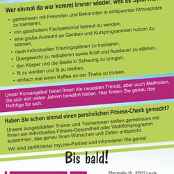 Werbeflyer für Zumba im örtlichen Freibad_Rückseite
