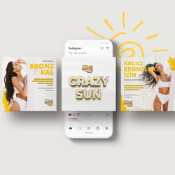Crazy Sun Solaryum Social Media Designs