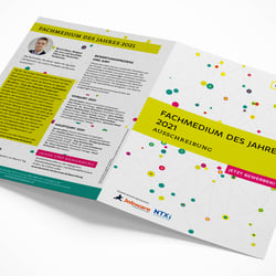 Ausschreibung »Fachmedium des Jahres 2021« der Deutschen Fachpresse, Titel und Rückseite