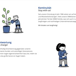 Illustration für die Website von ORBIS