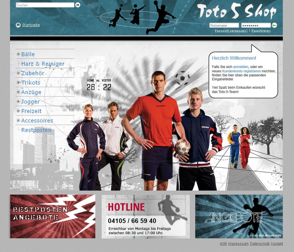 Onlineshop CONSPORT // toto5shop.de