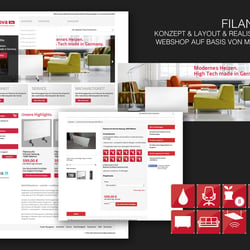 Filanova – Konzeption / Visualisierung / Realisierung – Webshop auf Basis von Magento