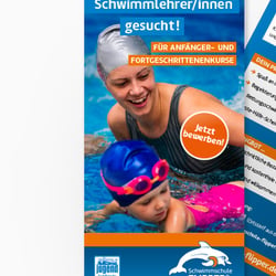Flyer für Franchise Partner der Schwimmschule Flipper
