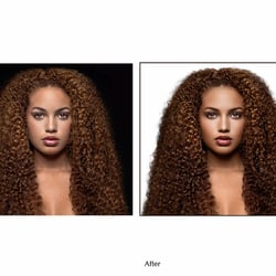 Before-after photo editing example
