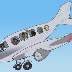 Landendes Flugzeug