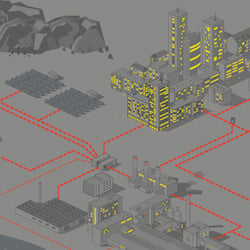 isometrie eines Smart Grid. Kunde: eon