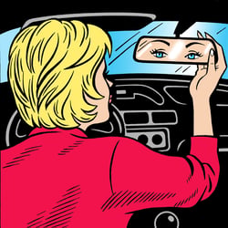 Frau im Auto