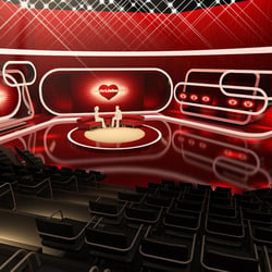 „Nur die Liebe zählt“ Visualisierung des TV-Studios, Auftraggeber MMC Studios Köln