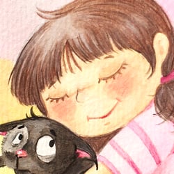 Mädchen mit Katze