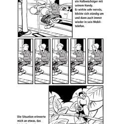 Comic in schwarz-weiß, freie Arbeit